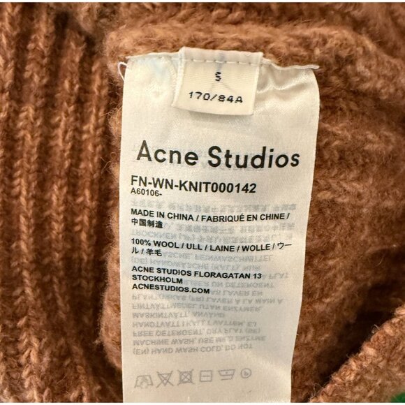 ACNE STUDIOS Keborah Chunky Rib Knit Wool Oversized Sweater - Size S - Picture 7 of 7